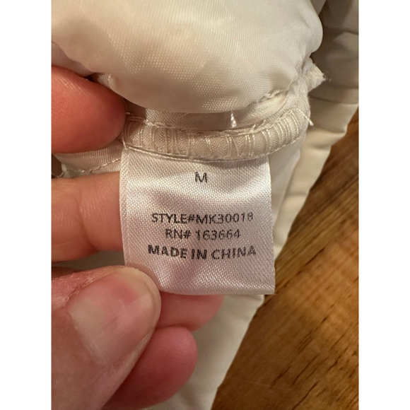 Mazik Ruffle Puffer Vest | Cream Boho Fall Layering Piece - Picture 9 of 13